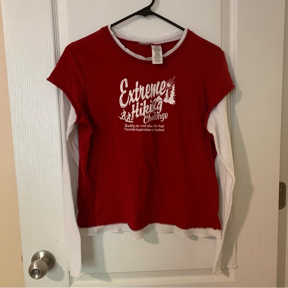 Vintage no boundaries extreme hiking challenge camping long sleeve waffle top - Picture 1 of 6